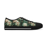 PARIZ Pale Blush and Creamy White Peonies Women's High Top Sneakers