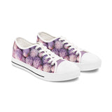 PARIZ Lavender Peonies Women's Low Top Sneakers