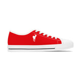 ZeLimited Female Elk Silhouette Women's Low Top Sneakers (Red)