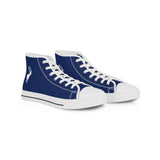 ZeLimited Male Elk Silhouette Men's High Top Sneakers (Navy Blue)