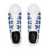 Blue Bear Men's Low Top Sneakers (White background)