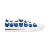 Blue Bear Women's Low Top Sneakers (White Background)