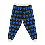 ZeLimited Blue Bear Men's Athletic Joggers (Black with White)