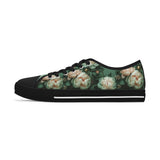 PARIZ Pale Blush and Creamy White Peonies Women's High Top Sneakers