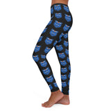 ZeLimited Blue Bear Women's Black All-Over Print Leggings