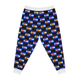 ZeLimited Colorado Checkered Flag Athletic Joggers (White with black)