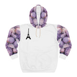 PARIZ Lavender Peonies Hoodie (White with Peonies)