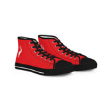 ZeLimited Male Elk Silhouette Men's High Top Sneakers (Red)