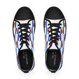 Colorado Checkered Flag Men's Low Tops (white background)