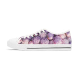 PARIZ Lavender Peonies Women's Low Top Sneakers