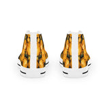 PARIZ Yellow Peonies Men's High Top Sneakers