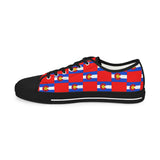Colorado Checkered Flag Men's Low Tops (Black background)