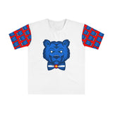 Blue Bear Men's Loose T-Shirt (Red sleeve with white)