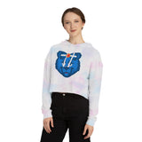 Blue Bear Cropped Hoodie