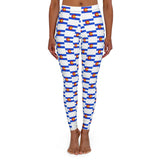 Women's Colorado Checkered Flag Leggings (White)