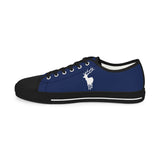 ZeLimited Male Elk Silhouette Men's Low Top Sneakers (Navy Blue)