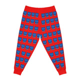 ZeLimited Blue Bear Men's Athletic Joggers (All Red)