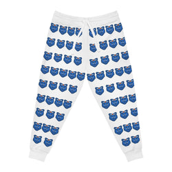 ZeLimited Blue Bear Women's Athletic Joggers (All White)