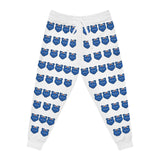 ZeLimited Blue Bear Women's Athletic Joggers (All White)