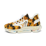 PARIZ Yellow Peonies Women's Athletic Sneakers