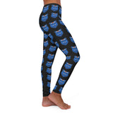 ZeLimited Blue Bear Women's Black All-Over Print Leggings