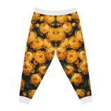 PARIZ Yellow Peonies Joggers (White Trim)
