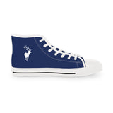 ZeLimited Male Elk Silhouette Men's High Top Sneakers (Navy Blue)