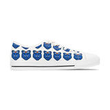 Blue Bear Women's Low Top Sneakers (White Background)