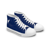 ZeLimited Female Elk Silhouette Women's High Top Sneakers (Navy Blue)