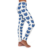 ZeLimited Blue Bear Women's White All-Over Print Leggings