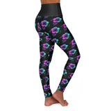 iULi'Style - Floral High Waisted Yoga Leggings, Workout Leggings, Fitness Apparel,, Yoga Pants, Summer Fashion