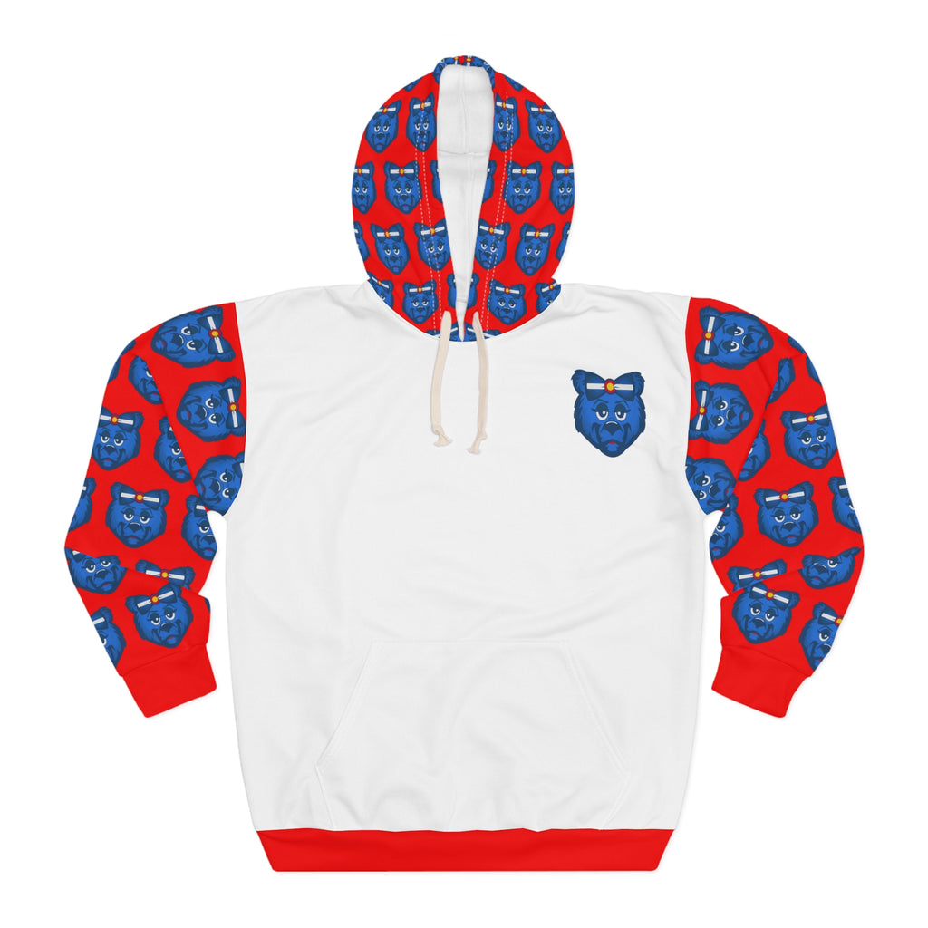 ZeLimited Blue Bear Colorado Hoodie (Women's White & Red)