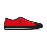 ZeLimited Female Elk Silhouette Women's Low Top Sneakers (Red 2)