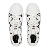 PARIZ Eiffel Tower Women's High Top Sneakers (white with black)