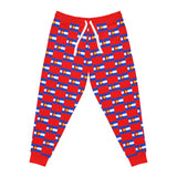 ZeLimited Colorado Checkered Flag Athletic Joggers (All Red)