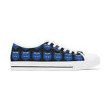 Blue Bear Women's Low Top Sneakers (Black Background)