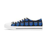 Blue Bear Women's Low Top Sneakers (Black Background)