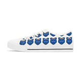 Blue Bear Women's Low Top Sneakers (White Background)