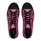 PARIZ Pink Peonies Women's High Top Sneakers