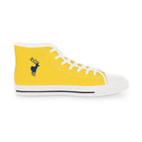 ZeLimited Male Elk Silhouette Men's High Top Sneakers (Yellow)