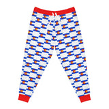 ZeLimited Colorado Checkered Flag Athletic Joggers (Red with White)