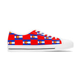 Colorado Checkered Flag Women's Low Tops (Red Background)