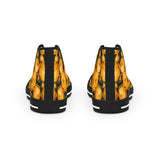 PARIZ Yellow Peonies Men's High Top Sneakers