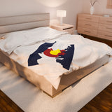 Colorado Flag - Cozy Velveteen Plush Blanket