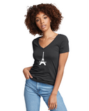 PARIZ Eiffel Tower Women's V-Neck