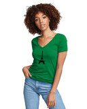 PARIZ Eiffel Tower Women's V-Neck