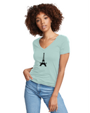 PARIZ Eiffel Tower Women's V-Neck