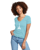 PARIZ Eiffel Tower Women's V-Neck
