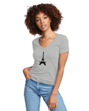 PARIZ Eiffel Tower Women's V-Neck