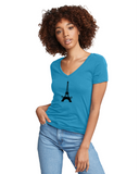 PARIZ Eiffel Tower Women's V-Neck